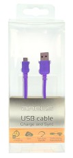 Data Cord Cable Ancus USB to Micro USB with Enhanced Plug-inn Purple
