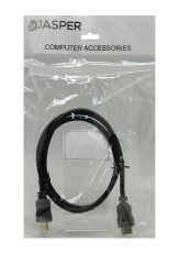 Καλώδιο σύνδεσης Jasper HDMI 1.4 A Αρσενικό σε A Αρσενικό Gold Plated CCS 1m Μαύρο