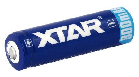 Rechargable &Iota;ndustrial &Tau;ype &Beta;attery XTAR 14500 Li-ion 3.7V 800mAh Protected AA