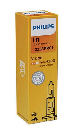 Headlight Bulb Philips Vision H1 12v 55W P14 5s