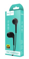 Hands Free Hoco M40 Prosody Earphones Stereo 3.5mm Black with Micrphone and Operation Control Button