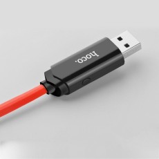 Data Cable Hoco U29 LED Display USB to Micro-USB 2A Fast Charging Red 1m