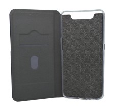 Book Case Ancus Magnetic Canvas for Samsung SM-A805F Galaxy A80 TPU Black-Blue