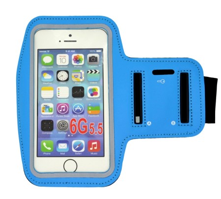 Case Armband Ancus Compatible with Devices up to 6.7" 8x15.5cm with key pocket Blue