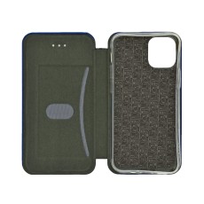 Book Case Ancus Magnetic Curve for Apple iPhone 12 Mini TPU Dark Blue