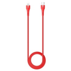 Data Cable Hoco X45 Surplus 2.4A USB to Lightning with LED Indicator 1m. Red