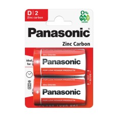 Battery Zinc Carbon Panasonic LR20 Size D Pcs 2