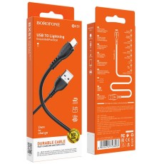 Data Cable Borofone BX51 Triumph USB to Lightning 2.4A 1m Black