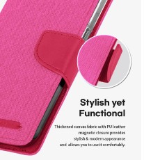 Book Case Goospery Canvas Diary for Apple iPhone 13 &Mu;ni Pink