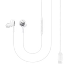 Hands Free Stereo Samsung Earphones EO-IC100BW Type-C White with Microphone and 1.2m Power Button