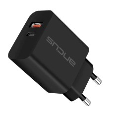 Travel Charger Switching Ancus Supreme Series C70D Dual Fast Charge with USB/USB-C Έ&xi;&omicron;&delta;&omicron; QC3.0 PD 30W Black