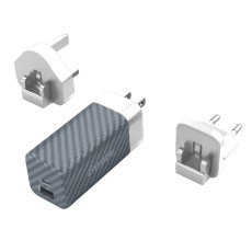 Energizer Travel Charger A65MU PD65W Quick Charge 1 x USB-C 1 x USB-A with Detachable Plug EU / UK / US Silver