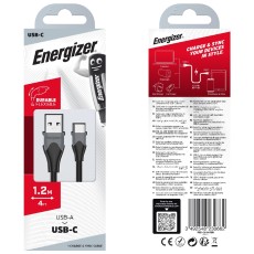 Connection Cable Energizer Bicolor 2.0A USB-A to USB-C Black 1.2m