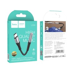 Hoco LS33 USB-C Adapter in 3.5mm Female Metallic Gray