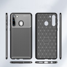 Case Ancus AutoFocus Carbon Fiber &gamma;&iota;&alpha; Samsung SM-A215F Galaxy A21 Black