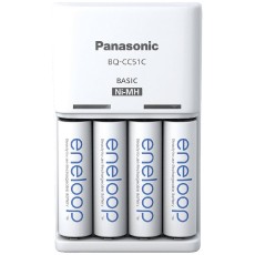 Battery Charger Panasonic Eneloop BQ-CC51  for AA/AAA with 4 AA batteries 2000mAh BK-3MCDE