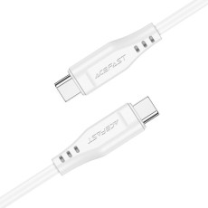Data Cable Acefast C3-03 USB-C to USB-C Braided 3A 60W 1.2m White