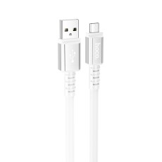 Data Cable Hoco X85 Strength USB to Micro-USB 2.4A White 1m Extra Durability