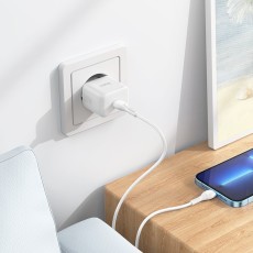 Travel Charger Hoco N32 Glory USB-C PD30W Small Body 5V/3A. The Hoco N32 Glory travel charger is a high-quality charger for your devices that support USB-C technology with Power Delivery (PD) fast charging technology. With an output power of 30W, this ch