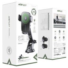 Car Mount Acefast  D1 Mount Holder Auto-Aligning and Wireless Charger 15W USB-C Black