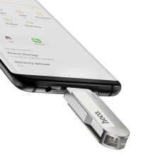 Flash Drive Hoco UD10 2 in 1 128GB USB-A 3.0 &kappa;&alpha;&iota; USB-C &Sigma;&upsilon;&mu;&beta;&alpha;&tau;ό &mu;&epsilon; Windows Mac Linux &kappa;&alpha;&iota; Android &Alpha;&sigma;&eta;&mu;ί