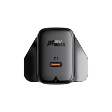 Travel Charger Acefast A4 Fast Charging USB-C PD20W Black with UK Plug