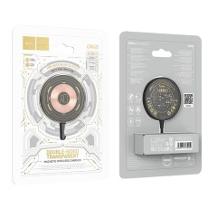 Charger Hoco CW45 Discovery Edition Magnetic Magsafe 3-in-1 15W with USB-C Cable 1m Transparent Black