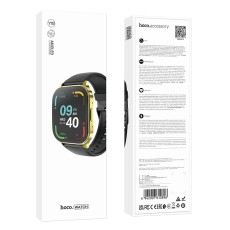 Smartwatch Hoco Y19 IP68 AMOLED Screen 1.96" 300mAh V5.2 with Call Function Bright Gold
