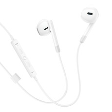Hands Free Hoco M109 Earphones Stereo USB-C Compatible with All USB-C Devices White 1.2m