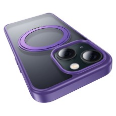 Case Hoco Stand Magnetic Case 2 in 1 Mag-Charge 360&deg; Rotating Ring for Apple iPhone 15 Purple