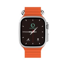 Smartwatch Ecowatch 2 1.95&rdquo; 230mAh IP67 Silver with Orange Silicon Band with Call Function
