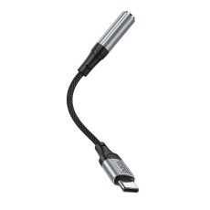 Audio Adaptor Hoco LS36 Fresh USB-C to 3.5mm Hi-Fi Braided 12cm Black