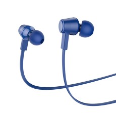 Hands Free Hoco M86 Oceanic Universal Earphones Deep Bass Stereo 3.5mm Blue 1.2m