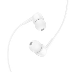 Hands Free Hoco M99 Celestial Universal Earphones Hi-Fi Stereo 3.5mm White 1.2m