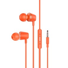 Hands Free Hoco M107 Discoverer Universal Earphones 3.5mm Orange 1.2m