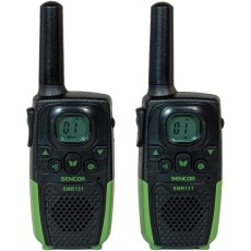 Walkie Talkie Set 2pcs with Hands Free Reception Range of Coverage 7 km 3AAA Sencor SMR 131 Black/Green