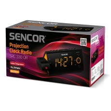 Sencor SRC 330 OR Clock Radio with Time Projection, Thermometer, and Calendar