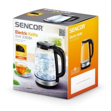 Electric Kettle 2lt with Temperature Selection 2200W Glass Sencor SWK 2090BK Black