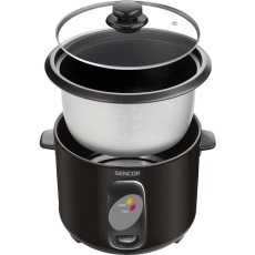 Electric Rice Steamer 1lt Stainless Steel Sencor SRM 1001BK Black