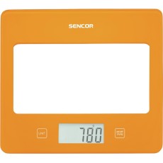 Kitchen Scale 5Kg LCD Screen UltraSlim Glass Sencor SKS 5033OR Orange
