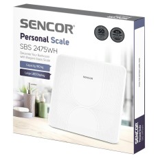 Bathroom Scale Glass Sencor SBS 2475WH White