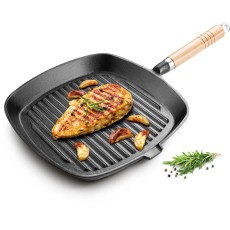 Pan Cast Iron Grill 24cm Lamart LT1063 Black