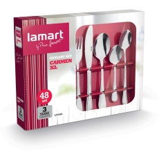 Stainless Steel Cutlery Set 48pcs CARMEN XL Lamart LT5006 Silver