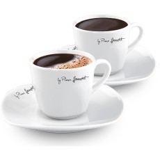 Porcelain Espresso Cup Set 90ml 2pc DINE Lamart LT9017 White