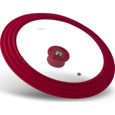 Lid for Pot Glass with Silicone 20-24cm COVER Lamart LT7081 Red