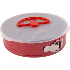 Round Pastry Mold with Removable Base and Lid Non-Stick 26?6.5cm Lamart LT3104 Black