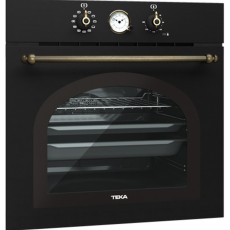 Built-in TEKA Oven with SurroundTemp and 20 Programmed Recipe 70lt 60cm HRB 6300 Anthracite Brass