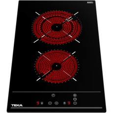 Built-in Domino TEKA Ceramic Hob 2 Zones High Light Touch Sensors 30cm TZC 32320 BK TTC Black