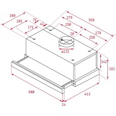 TEKA Sliding Hood 2 Speeds Dual Suction Turbine 304m3/h 60cm TL 6310 WH White