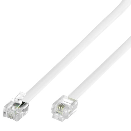Telephone Cable RJ11 1.5m White